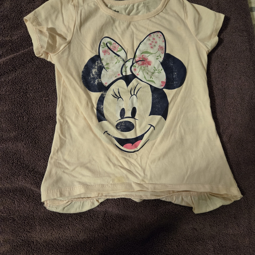 Disney Cream Minnie Mouse Short Sleeve Tee